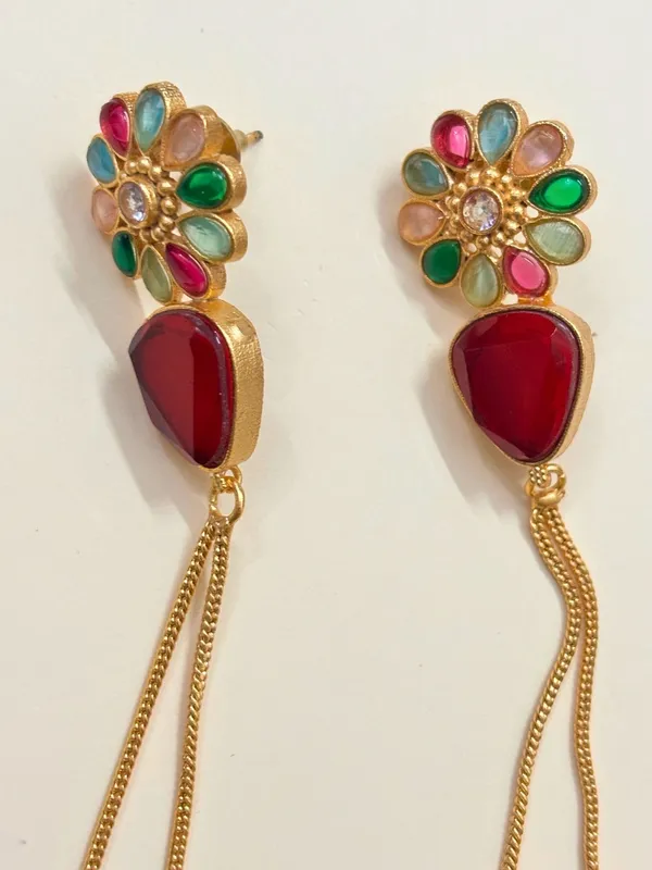 Kashmiri_Long_Drop_Floral_Earrings