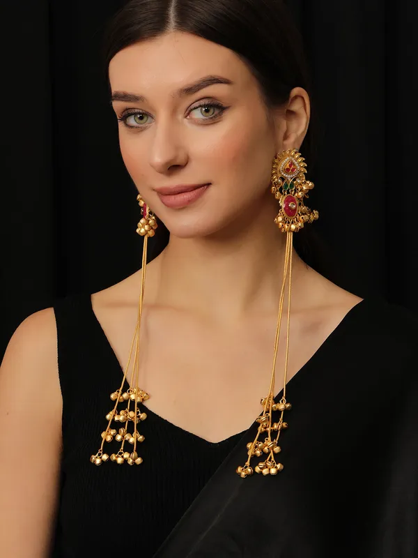 Kashmiri_Long_Drop_Kan_Chain_Earrings