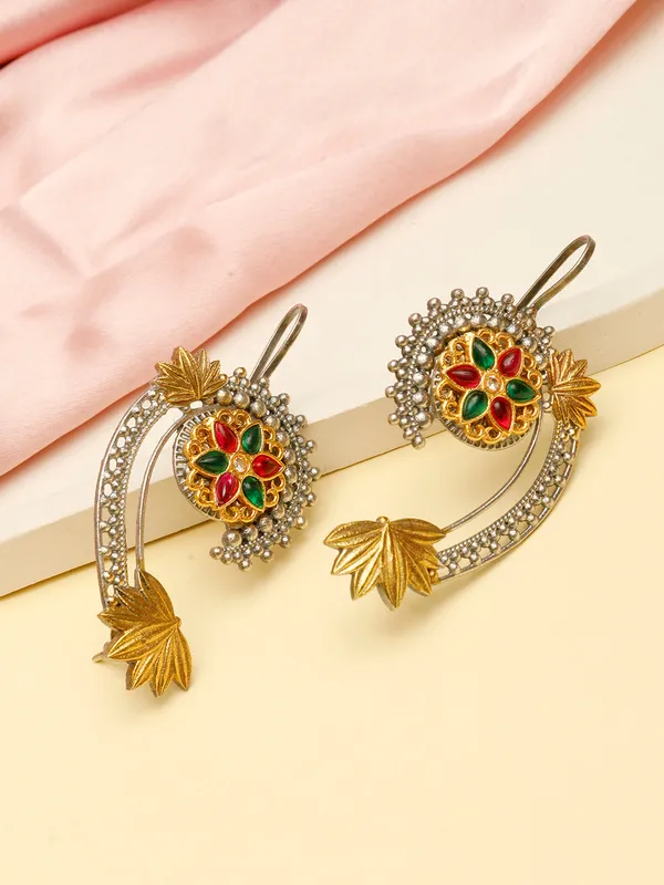 Oxidised_Multicolor_Ear_Cuff_Earrings