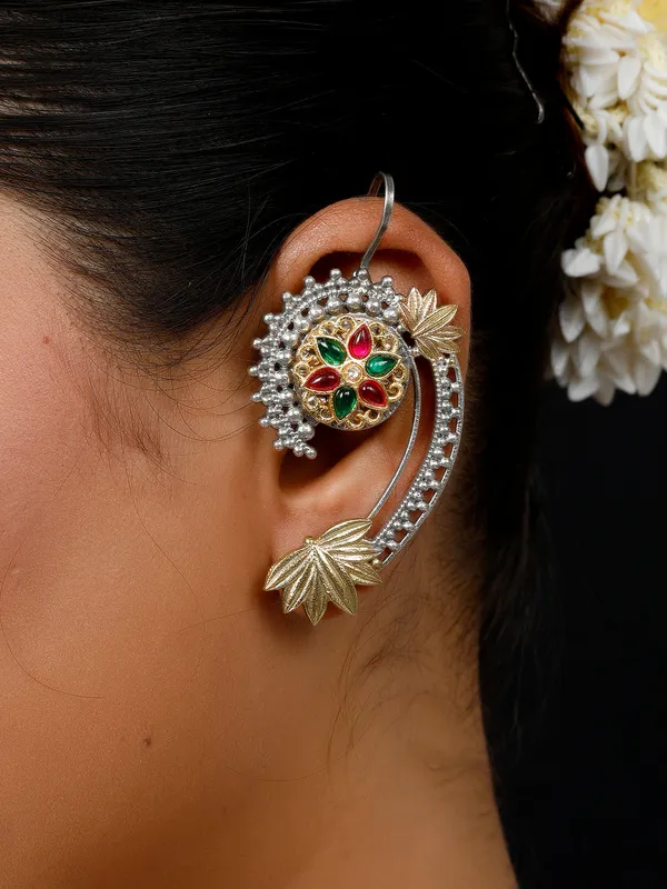 Oxidised_Multicolor_Ear_Cuff_Earrings
