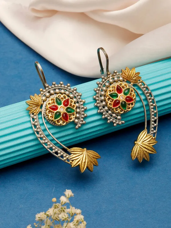 Oxidised_Multicolor_Ear_Cuff_Earrings