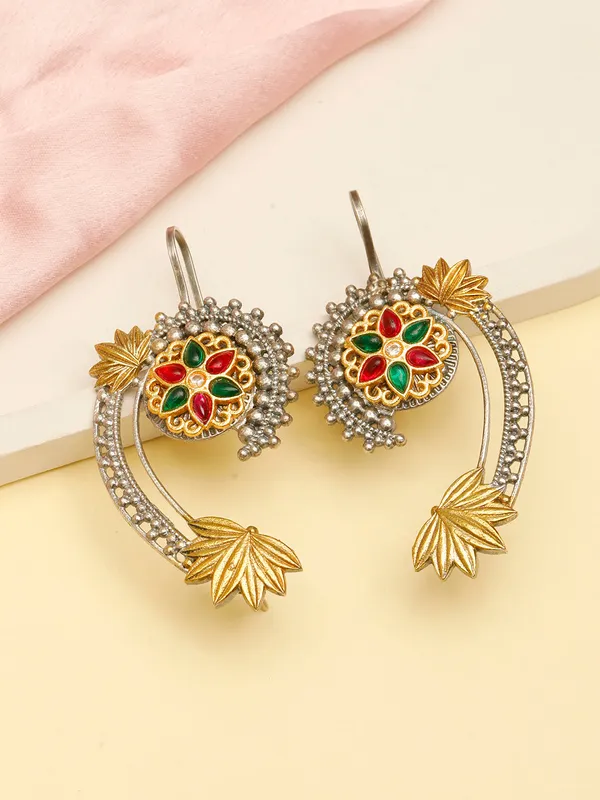 Oxidised_Multicolor_Ear_Cuff_Earrings