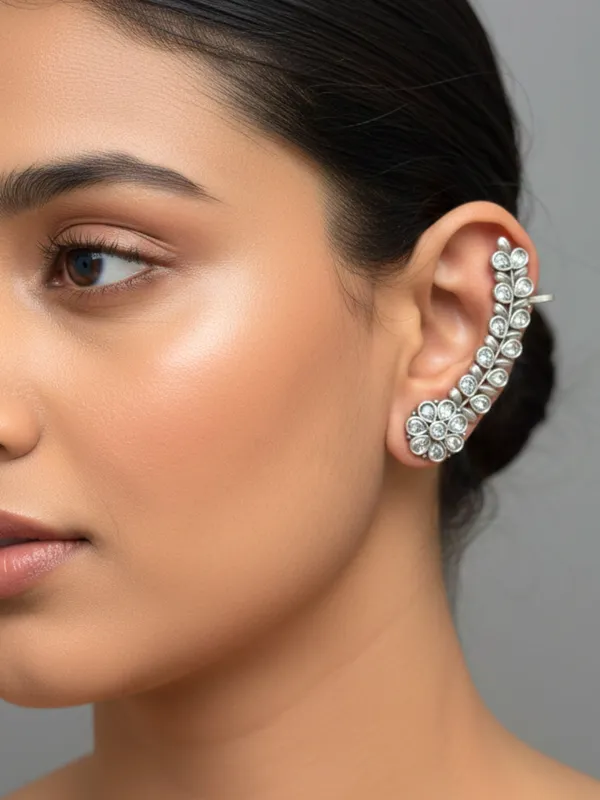 Oxidised_Silver_Plated_Ear_Cuff_Earrings