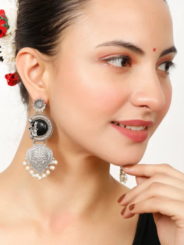 Oxidised_Silver-Plated_Silver_Black_Chandbali_Earrings