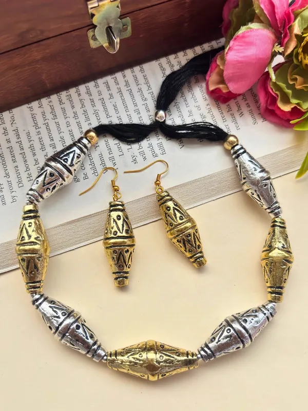 Oxidised_Silver_Statement_Choker_Jewellery_Set
