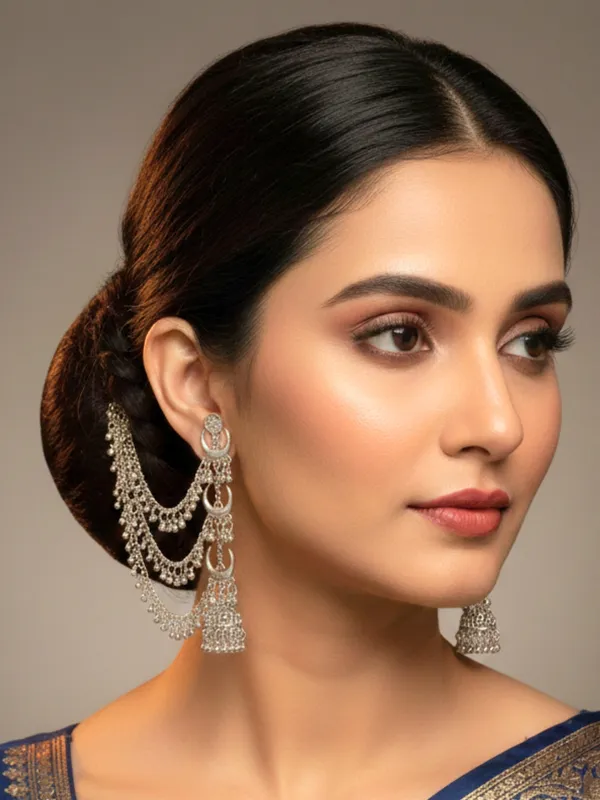 Oxidised_Statement_Kan_Chain_Earrings