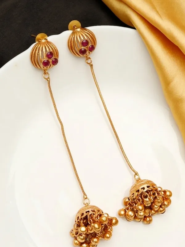 Rose_Gold-Plated_Stones_Studded_&_Beaded_Dome-Shaped_Jhumkas