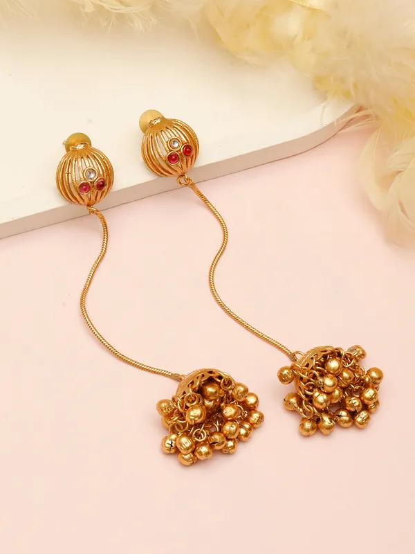 Rose_Gold-Plated_Stones_Studded_&_Beaded_Dome-Shaped_Jhumkas