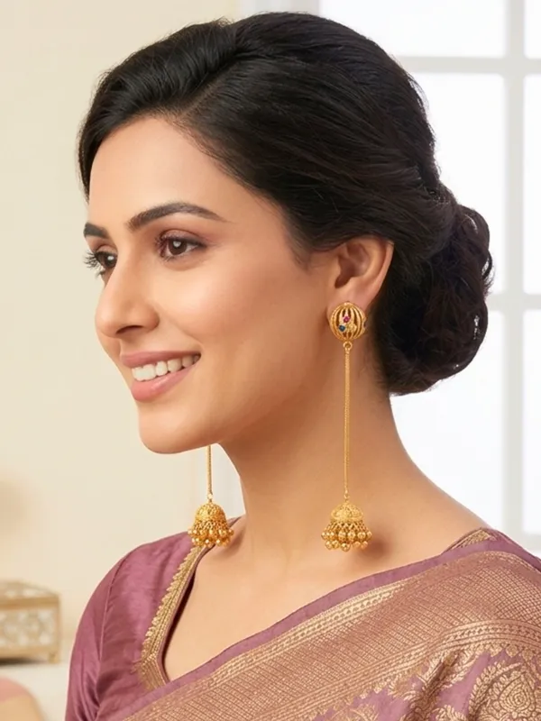 Rose_Gold-Plated_Stones_Studded_&_Beaded_Dome-Shaped_Jhumkas