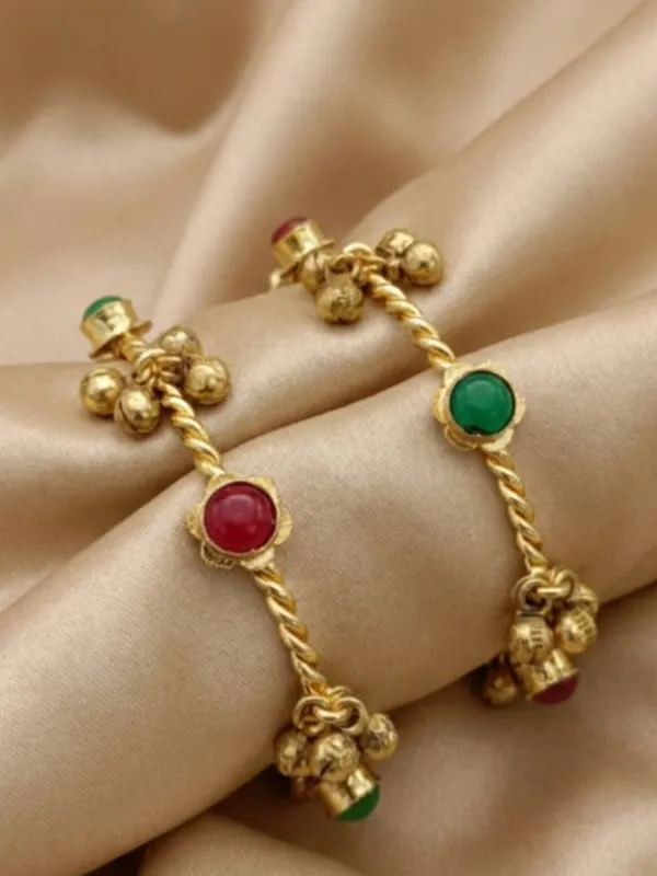 Set_Of_2_18K_Gold_Toned_Adjustable_Ghungroo_Traditional_Bangles