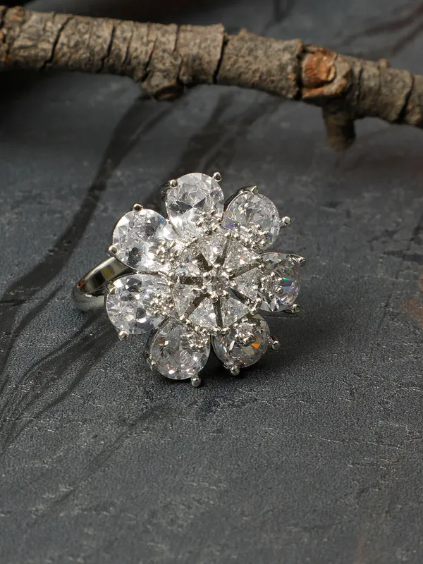 Silver_Plated_Ad-Studded_Contemporary_Adjustable_Finger_Ring