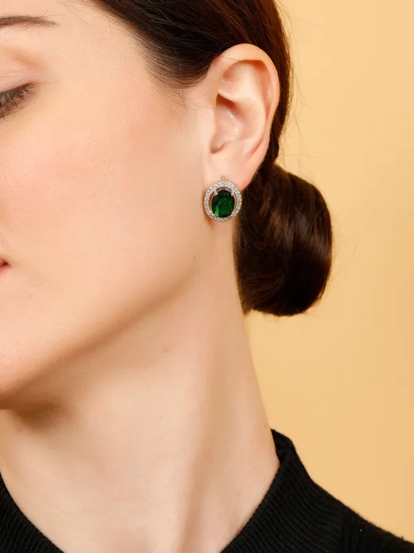 Silver-Plated_Contemporary_Ad_Studded_Stud_Earrings