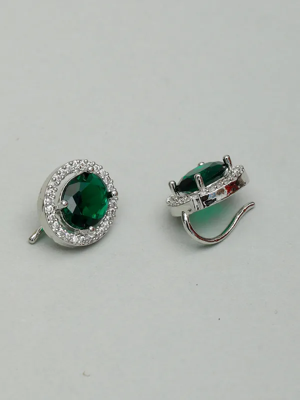 Silver-Plated_Contemporary_Ad_Studded_Stud_Earrings