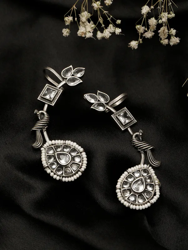Silver_Plated_Contemporary_Ear_Cuff_Earrings