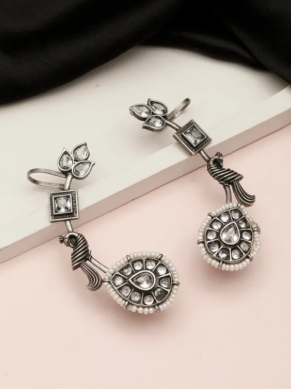 Silver_Plated_Contemporary_Ear_Cuff_Earrings