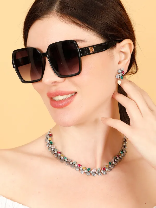Silver_Plated_Oxidised_Choker_Necklace_Set