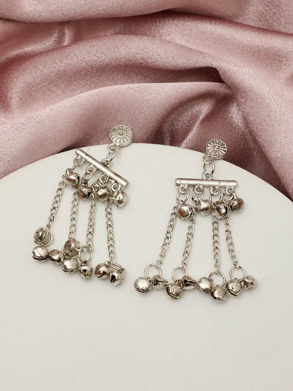 Silver-_Plated_Oxidised_Ghungroo_Jewellery_Set