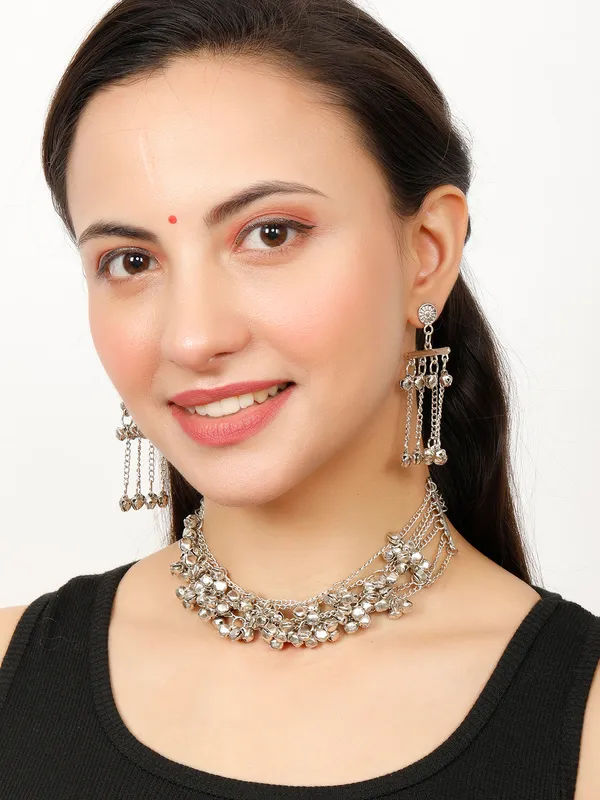 Silver-_Plated_Oxidised_Ghungroo_Jewellery_Set