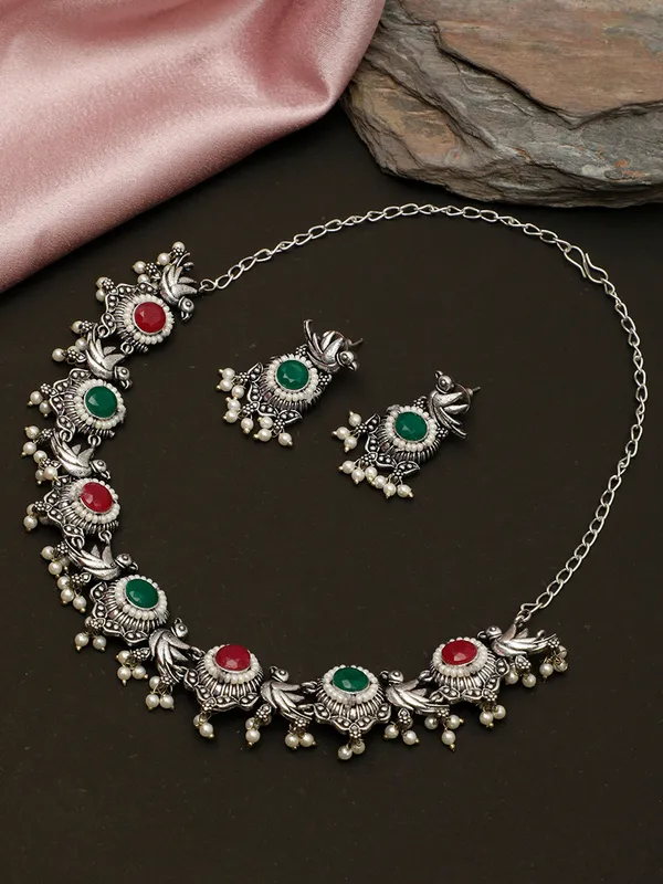 Silver-Plated_Oxidised_Jewellery_Set