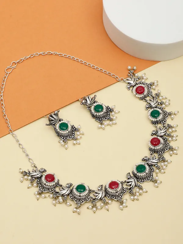 Silver-Plated_Oxidised_Jewellery_Set