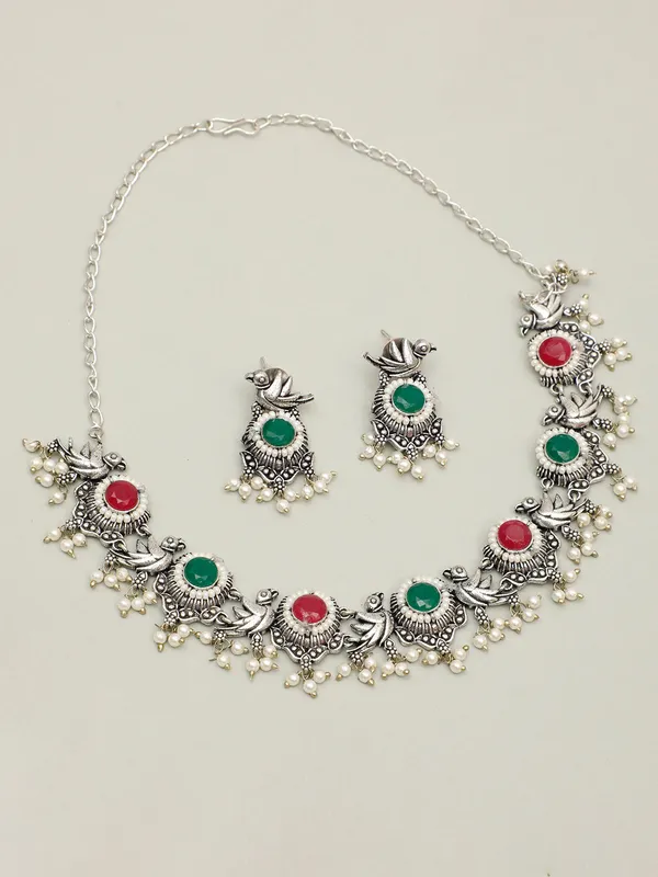 Silver-Plated_Oxidised_Jewellery_Set