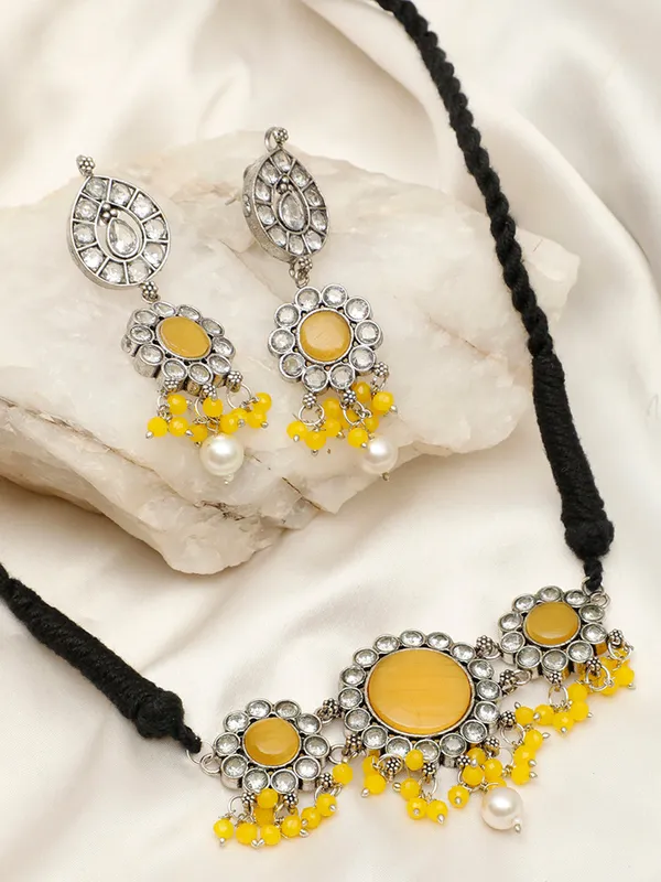 Silver-Plated_Yellow_Oxidised_Jewellery_Set