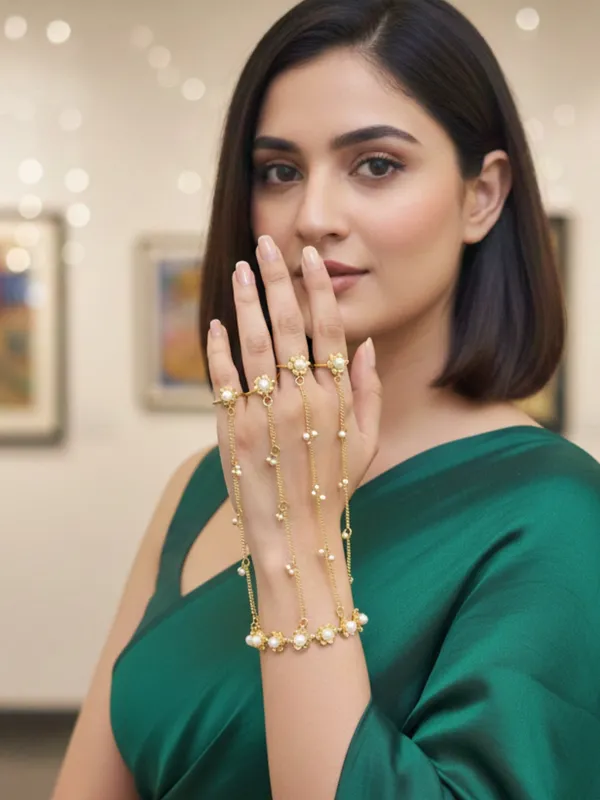 Gold-Plated_Ring_Bracelet_With_Hathphool_(One_Hand_Only)