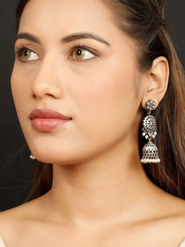 Women_Oxidized_Silver_Traditional_Contemporary_Jhumkas_Earring