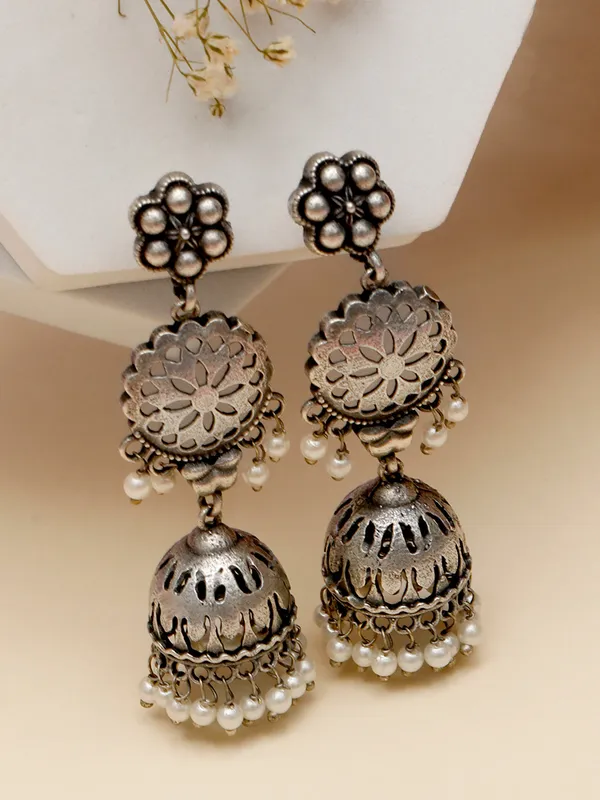 Women_Oxidized_Silver_Traditional_Contemporary_Jhumkas_Earring