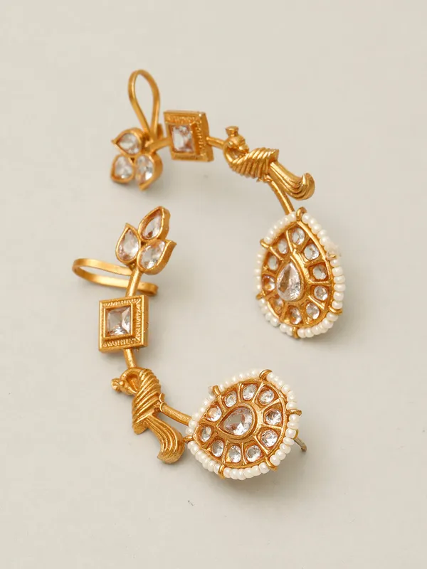 Gold_Plated_Contemporary_Ear_Cuff_Earrings