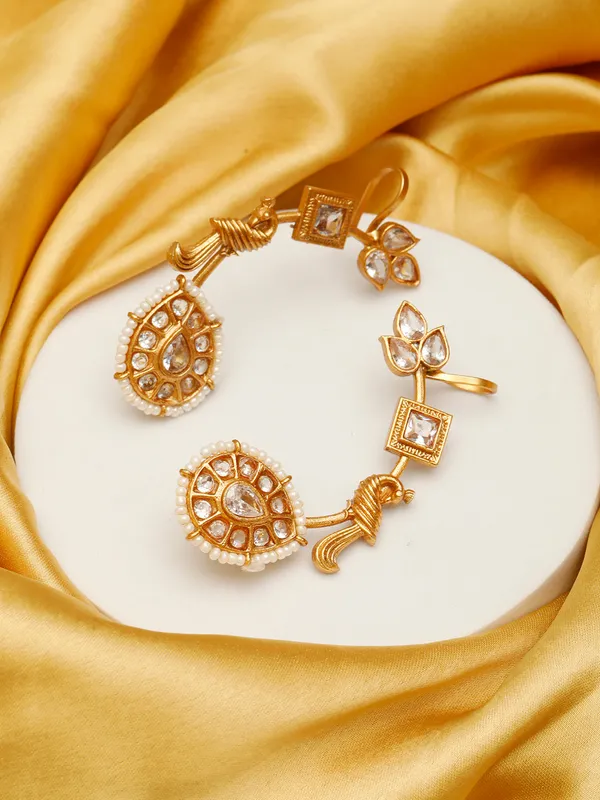 Gold_Plated_Contemporary_Ear_Cuff_Earrings