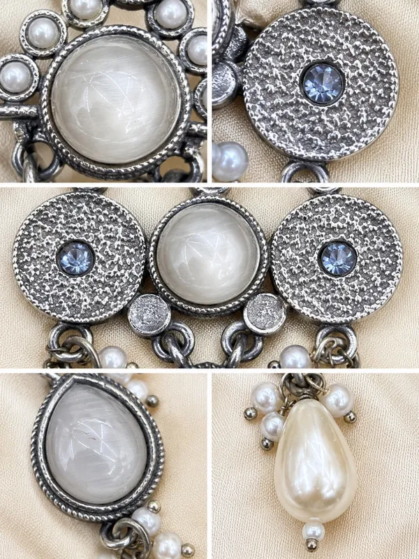 White_Stone_&_Pearl_Embellished_Oxidised_Statement_Chandbali_Earrings