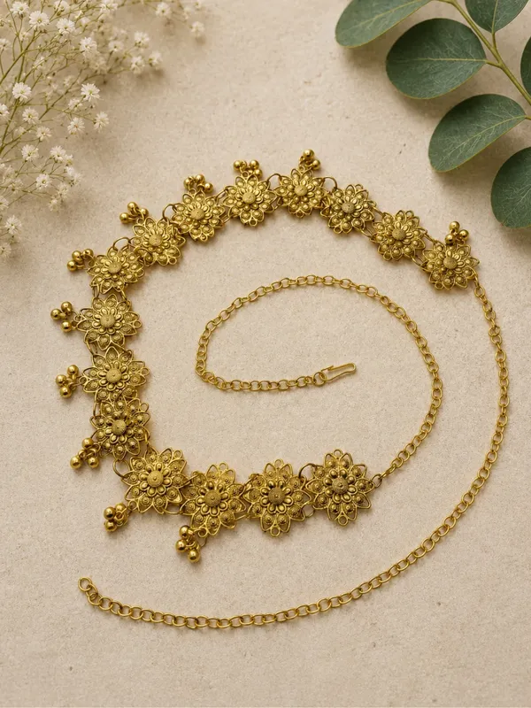 Women_Gold-Plated_Floral_Antique_Waist_Belt_Kamarband