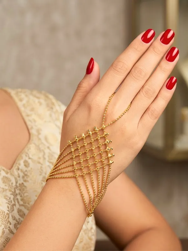 Women_Gold-Plated_Handcrafted_Hathphool_Wraparound_Bracelet_Set