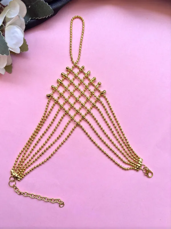 Women_Gold-Plated_Handcrafted_Hathphool_Wraparound_Bracelet_Set