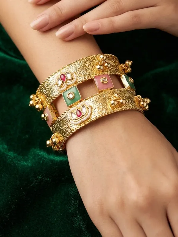 Women_Gold-Plated_Kundan_&_Pearl_Embellished_Adjustable_Bangle_Bracelet