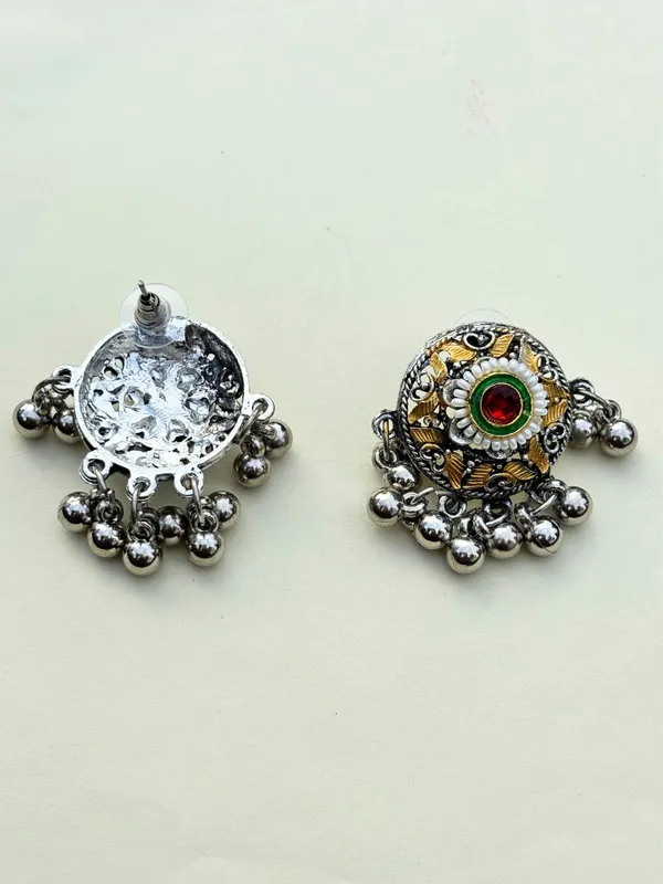 Women_Oxidised_Silver-Plated_Circular_Filigree_Pendant_Necklace_Set