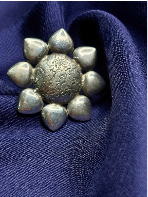 Women_Oxidised_Silver-Plated_Floral_Statement_Ring