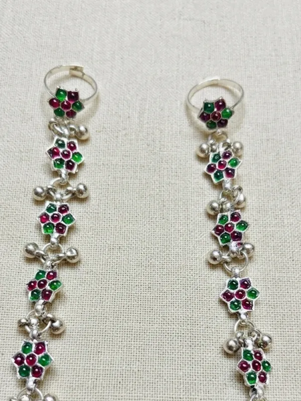 Women_Silver-Plated_Pink_Kundan_Stone-Studded_Floral_Anklet_With_Toe_Ring