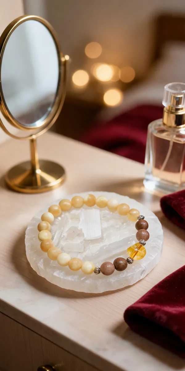 Pisces_(Meen)_Rashi_Bracelet_With_Free_Selenite_Charging_Plate