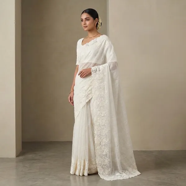 White_Net_Floral_Embroidered_Lace_Fabric_For_Women