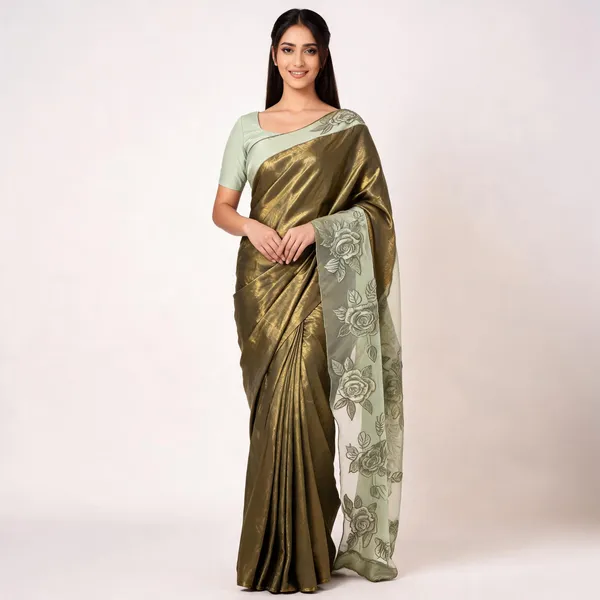 Olive_Green_Fendi_Silk_Floral_Embroidered_Dupatta_For_Women