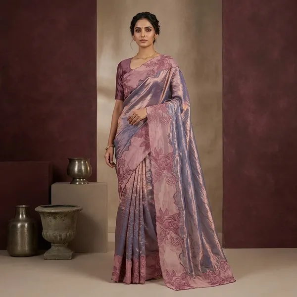 Pink_Metallic_Organza_Floral_Embroidered_Saree_For_Women