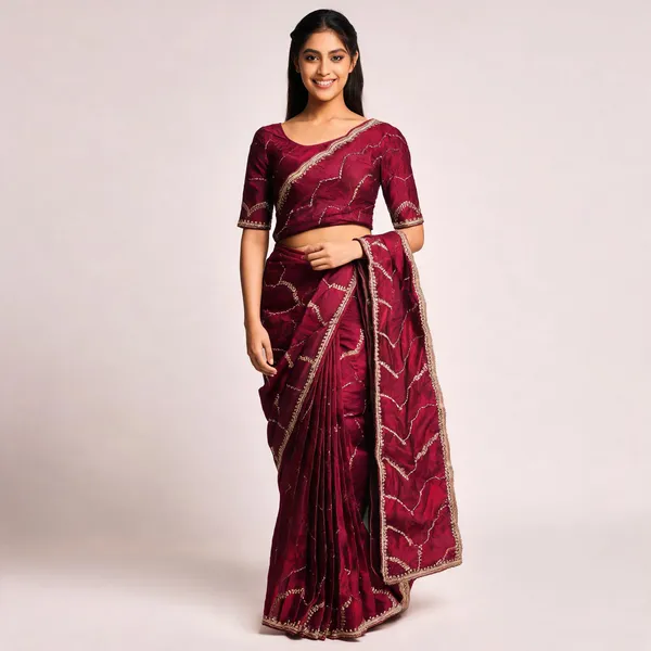 Magenta_Fendi_Silk_Sequin_Zari_Embroidered_Saree_For_Women