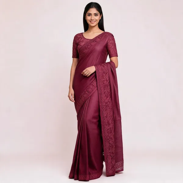 Maroon_Kota_Doriya_Embroidered_Zip_Back_Blouse_For_Women