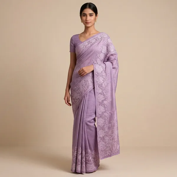 Mauve_Kota_Doriya_Floral_Embroidered_Border_Saree_For_Women