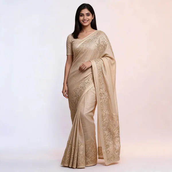Beige_Kota_Doriya_Floral_Embroidered_Ethnic_Saree_For_Women