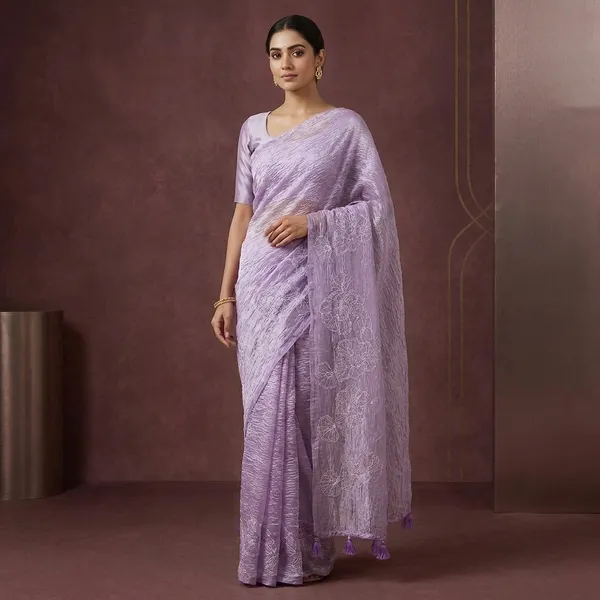 Purple_Burberry_Crush_Shimmer_Floral_Embroidered_Saree_For_Women