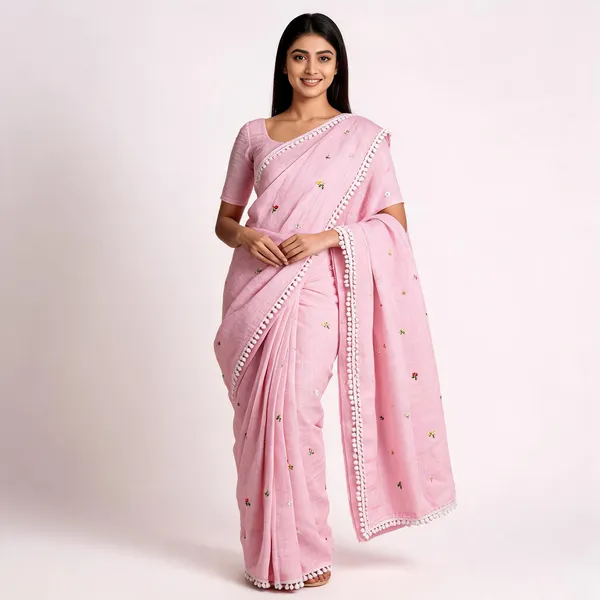 Pink_Kota_Doriya_Floral_Embroidered_Lace_Border_Saree_For_Women