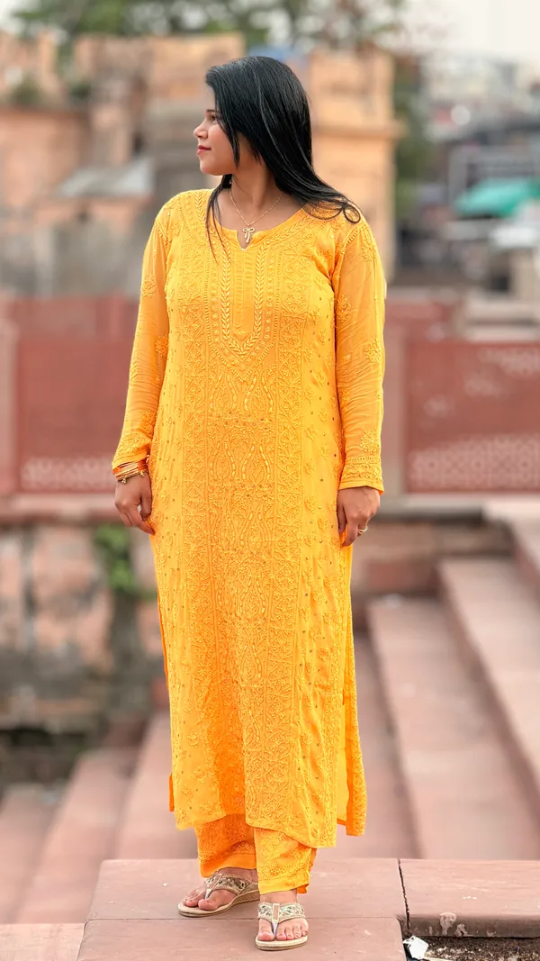 Pure_Viscose_3_Piece_Kurta_Set_-_Mustard_Yellow